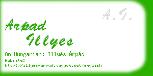 arpad illyes business card